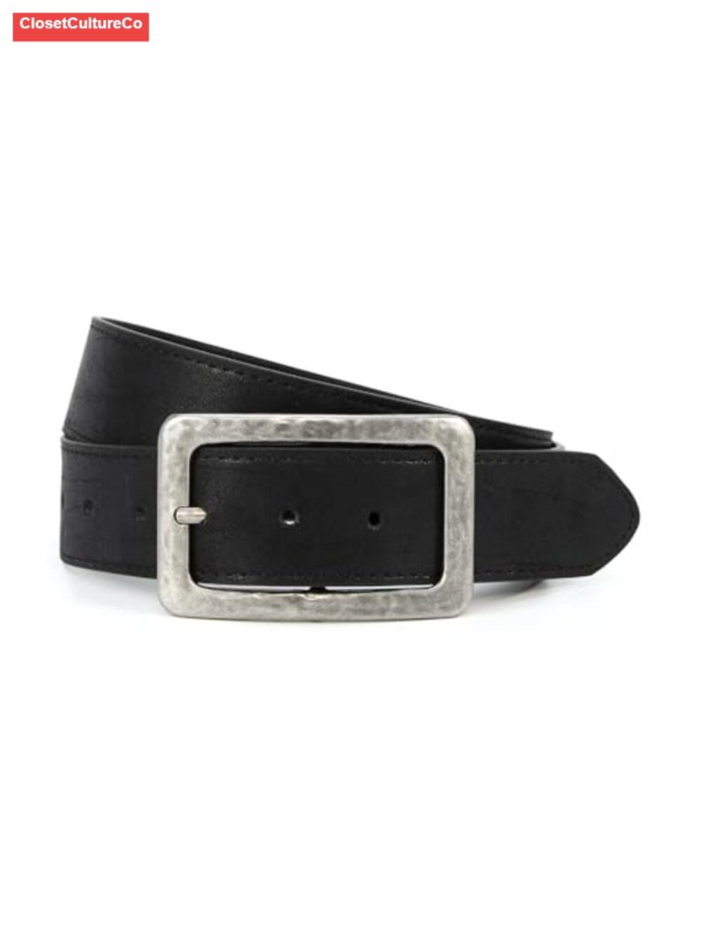 Wide Chunky Faux Leather Belt Women Square Buckle Waist